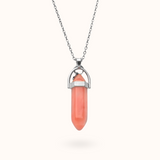 Ketting Pendant Watermeloen Toermalijn (Gevoelens) Zilver