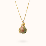 Unakite Embrace Necklace Gold