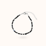Zwarte Agaat Armband Zilver