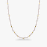 Rose Quartz Choker Gold