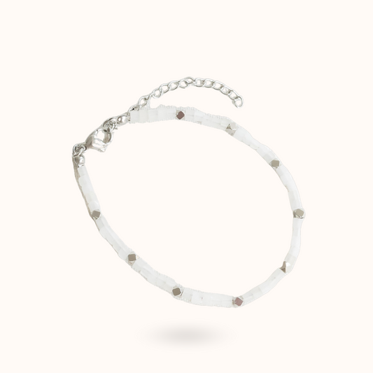 Witte Jade Armband Zilver