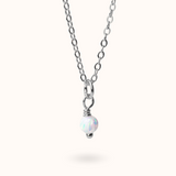 Fine Line ketting opaal (Purity) bal zilver