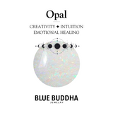 Fine Line oorbellen opaal (Purity) bal goud