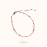 Strawberry Quartz Bracelet Silver
