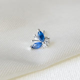 Blue Butterfly Stud