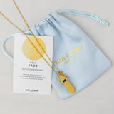 Ketting Pendant Gele Jade (Zelfvoorzienendheid) Goud