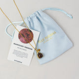 Mahogany Obsidian Embrace Necklace Gold