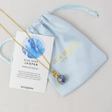 Blue Spot Jasper Embrace Necklace Gold