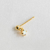 Opal Ball Stud Gold