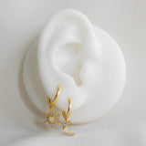 Opal Moon Earring Gold