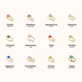 October Birthstone Heart Ring - Tourmaline