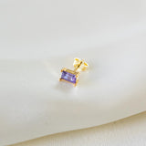 Purple Square Stud