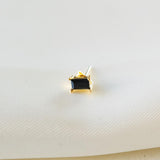 Black Square Stud
