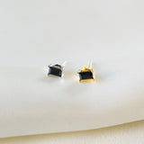Black Square Stud