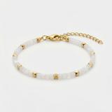 White Jade Bracelet Gold