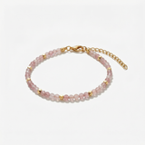 Strawberry Quartz Bracelet Gold