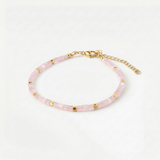 Rose Quartz Bracelet Gold