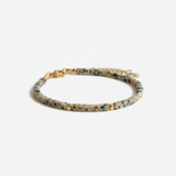 Dalmatian Jasper Bracelet Gold