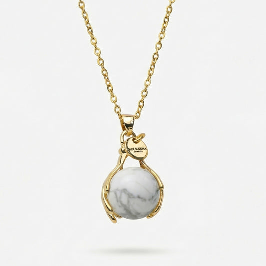 Howlite Embrace Necklace Gold