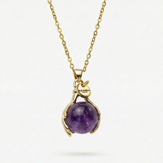 Amethyst Embrace Necklace Gold