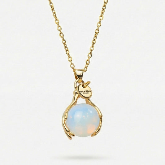 Opalite Embrace Necklace Gold