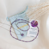 Amethist Choker Zilver