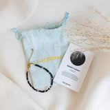 Black Agate Bracelet Gold