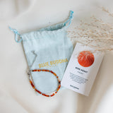 Red Agate Bracelet Silver