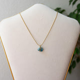 Apatite Raw Stone Necklace Gold