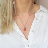 Watermeloen Toermalijn Embrace Ketting Zilver