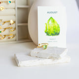 Augustus Geboortesteen Hart Ring - Peridot