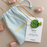 Peridot Raw Stone Necklace Silver