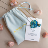 Apatite Raw Stone Necklace Gold
