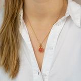 Watermeloen Toermalijn Embrace Ketting Goud