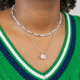Morganite Choker Silver