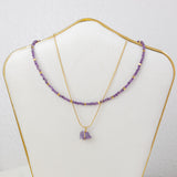 Amethyst Choker Gold