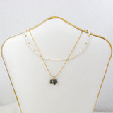 Moonstone Choker Gold