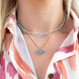 Aquamarine Choker Gold