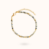 Dalmatian Jasper Bracelet Gold