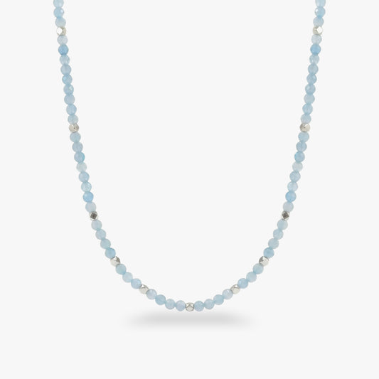 Aquamarin Choker Silber
