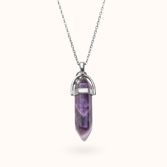 Ketting Pendant Amethyst (Genezing) Zilver