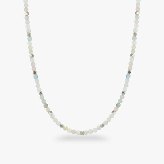 Morganit Choker Silber