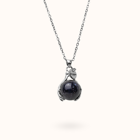 Blauw Zand Embrace Ketting Zilver