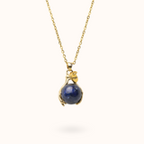 Lapis Lazuli Embrace Ketting Goud