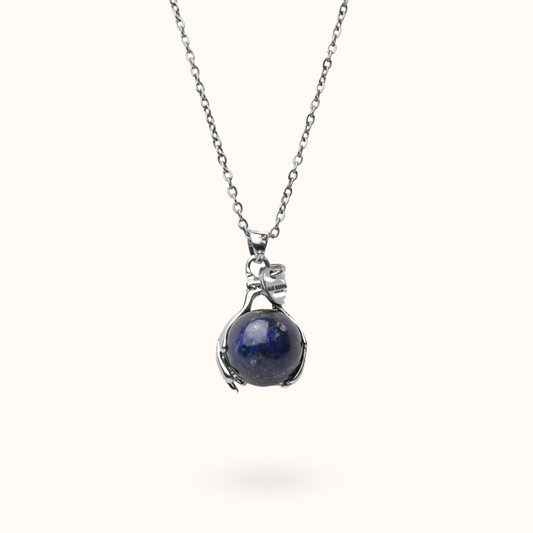 Lapis Lazuli Embrace Necklace Silver