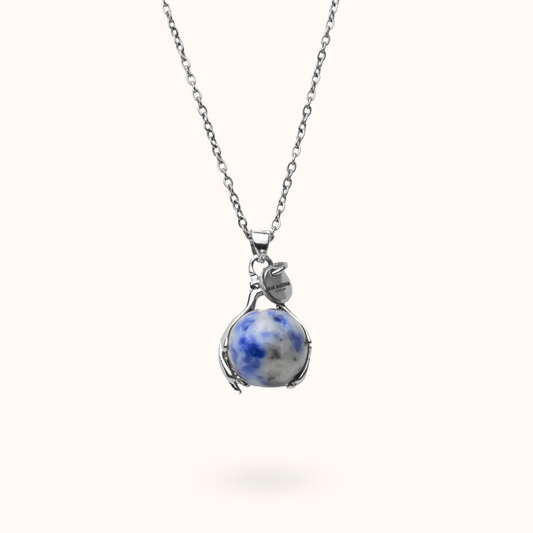 Blue Spot Jaspis Embrace Ketting Zilver