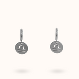 Zodiac Earrings Libra Silver