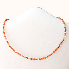 Gemstone Choker Carnelian (Motivation) Silver