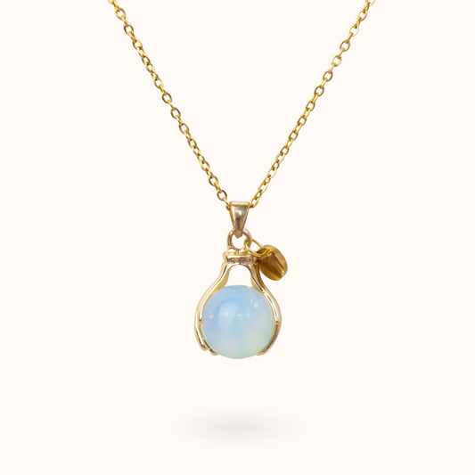 Opalite Embrace Necklace Gold