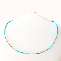 Gemstone Choker Turquoise (Spirituality) Gold